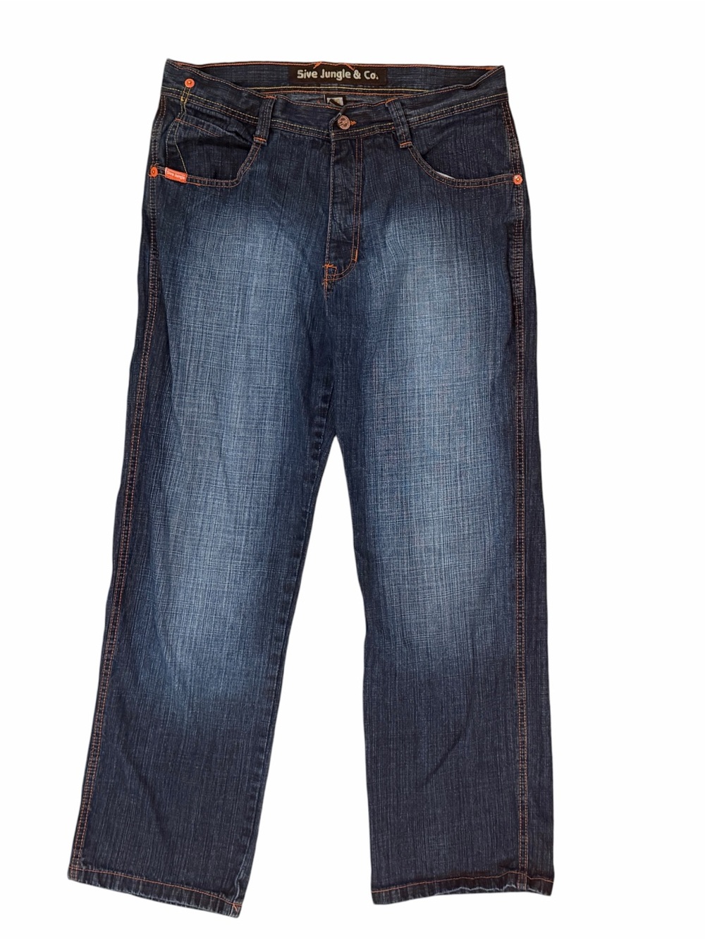Vintage 5ive Jungle & Co Jeans Blue Men's 35 x 31 Baggy Wide Leg Y2K Grunge